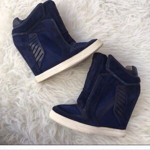 L.A.M.B Gwen Stefani Mesh wedge High heel Sneaker Plat Form shoe 10 Freeda